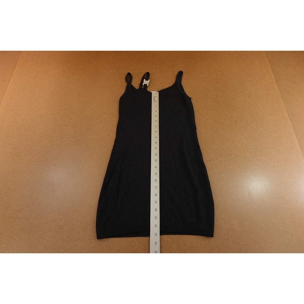 1017 ALYX 9SM Womens Size XS Black Shimmer Knit Sleeveless Bodycon Mini Dress - Picture 8 of 9